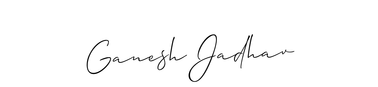 Make a beautiful signature design for name Ganesh Jadhav. With this signature (Allison_Script) style, you can create a handwritten signature for free. Ganesh Jadhav signature style 2 images and pictures png