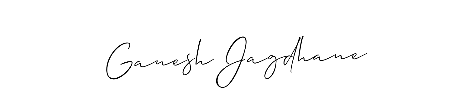 Use a signature maker to create a handwritten signature online. With this signature software, you can design (Allison_Script) your own signature for name Ganesh Jagdhane. Ganesh Jagdhane signature style 2 images and pictures png
