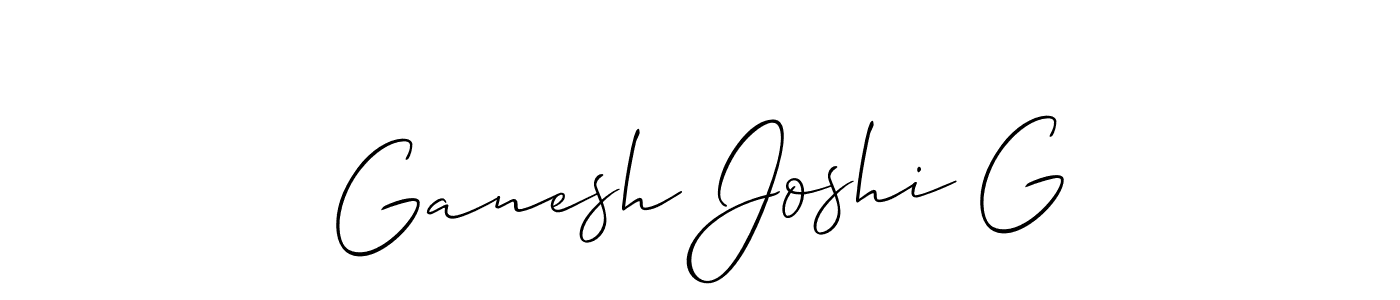 Make a beautiful signature design for name Ganesh Joshi G. With this signature (Allison_Script) style, you can create a handwritten signature for free. Ganesh Joshi G signature style 2 images and pictures png