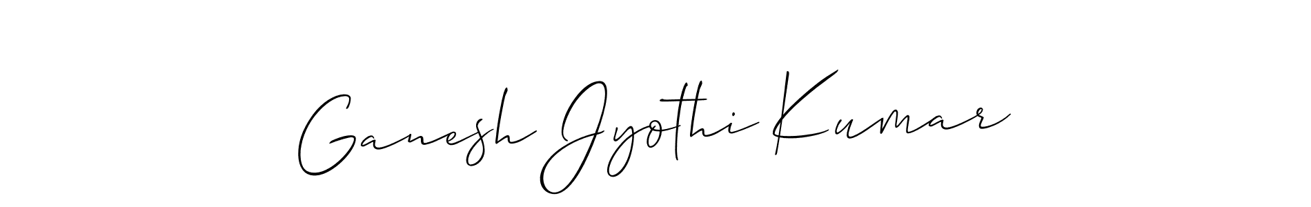 The best way (Allison_Script) to make a short signature is to pick only two or three words in your name. The name Ganesh Jyothi Kumar include a total of six letters. For converting this name. Ganesh Jyothi Kumar signature style 2 images and pictures png