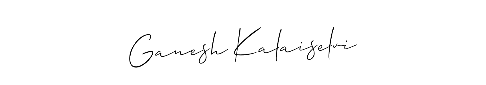 See photos of Ganesh Kalaiselvi official signature by Spectra . Check more albums & portfolios. Read reviews & check more about Allison_Script font. Ganesh Kalaiselvi signature style 2 images and pictures png