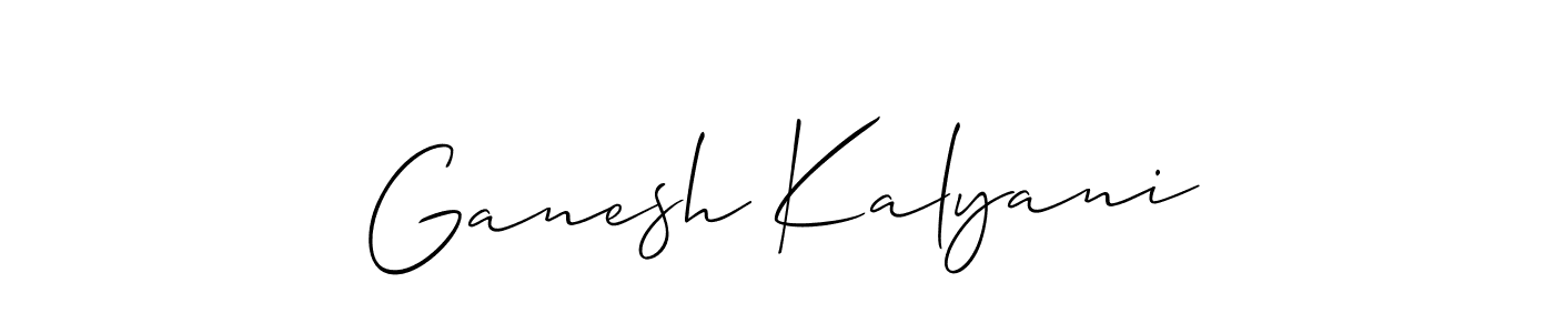if you are searching for the best signature style for your name Ganesh Kalyani. so please give up your signature search. here we have designed multiple signature styles  using Allison_Script. Ganesh Kalyani signature style 2 images and pictures png