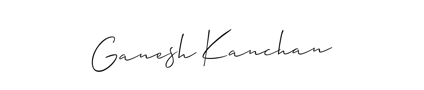 Ganesh Kanchan stylish signature style. Best Handwritten Sign (Allison_Script) for my name. Handwritten Signature Collection Ideas for my name Ganesh Kanchan. Ganesh Kanchan signature style 2 images and pictures png