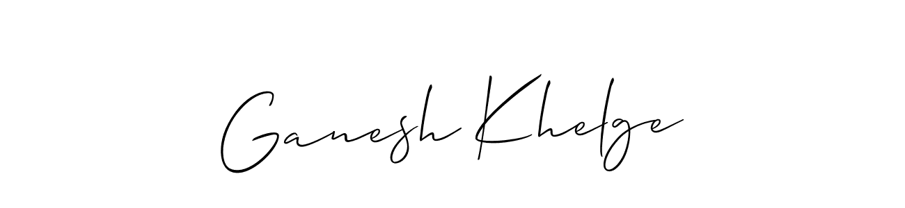 The best way (Allison_Script) to make a short signature is to pick only two or three words in your name. The name Ganesh Khelge include a total of six letters. For converting this name. Ganesh Khelge signature style 2 images and pictures png