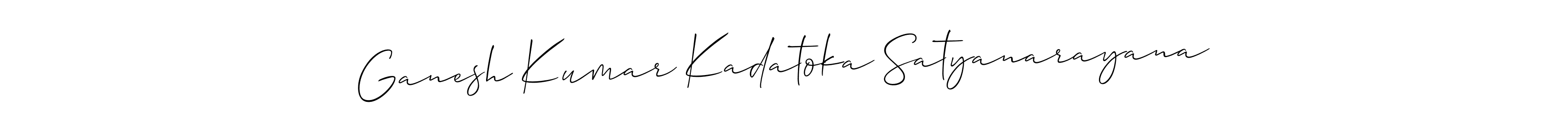 Make a beautiful signature design for name Ganesh Kumar Kadatoka Satyanarayana. Use this online signature maker to create a handwritten signature for free. Ganesh Kumar Kadatoka Satyanarayana signature style 2 images and pictures png