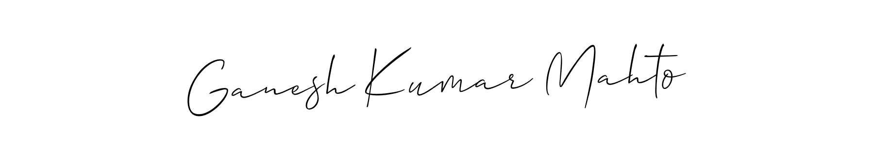 You should practise on your own different ways (Allison_Script) to write your name (Ganesh Kumar Mahto) in signature. don't let someone else do it for you. Ganesh Kumar Mahto signature style 2 images and pictures png