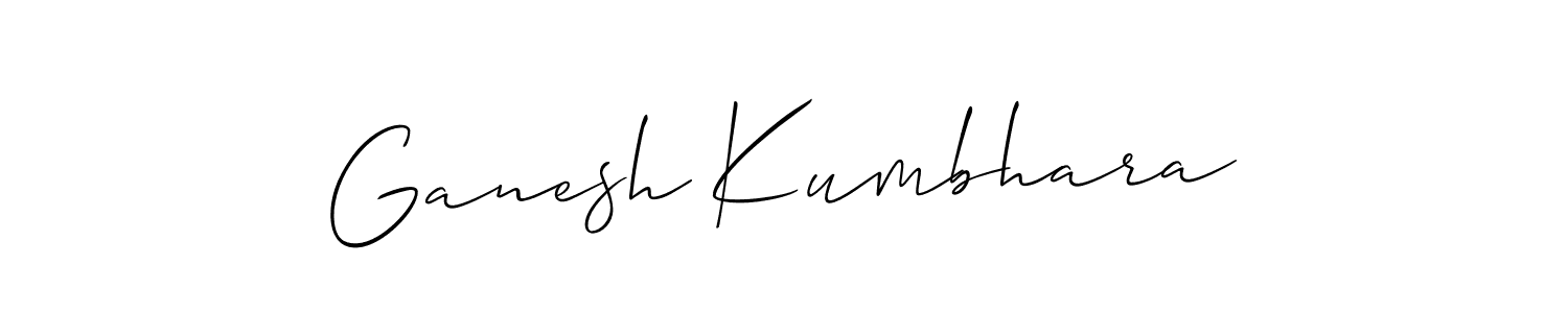 Similarly Allison_Script is the best handwritten signature design. Signature creator online .You can use it as an online autograph creator for name Ganesh Kumbhara. Ganesh Kumbhara signature style 2 images and pictures png