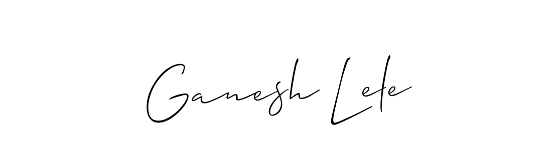 The best way (Allison_Script) to make a short signature is to pick only two or three words in your name. The name Ganesh Lele include a total of six letters. For converting this name. Ganesh Lele signature style 2 images and pictures png