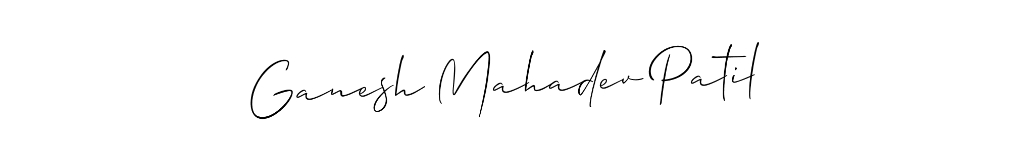 How to make Ganesh Mahadev Patil signature? Allison_Script is a professional autograph style. Create handwritten signature for Ganesh Mahadev Patil name. Ganesh Mahadev Patil signature style 2 images and pictures png