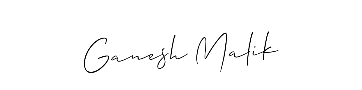 Also we have Ganesh Malik name is the best signature style. Create professional handwritten signature collection using Allison_Script autograph style. Ganesh Malik signature style 2 images and pictures png