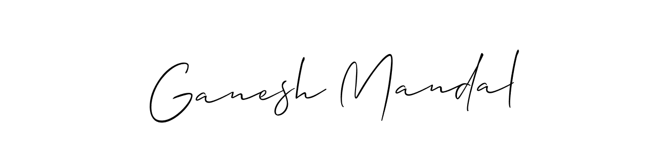 Allison_Script is a professional signature style that is perfect for those who want to add a touch of class to their signature. It is also a great choice for those who want to make their signature more unique. Get Ganesh Mandal name to fancy signature for free. Ganesh Mandal signature style 2 images and pictures png