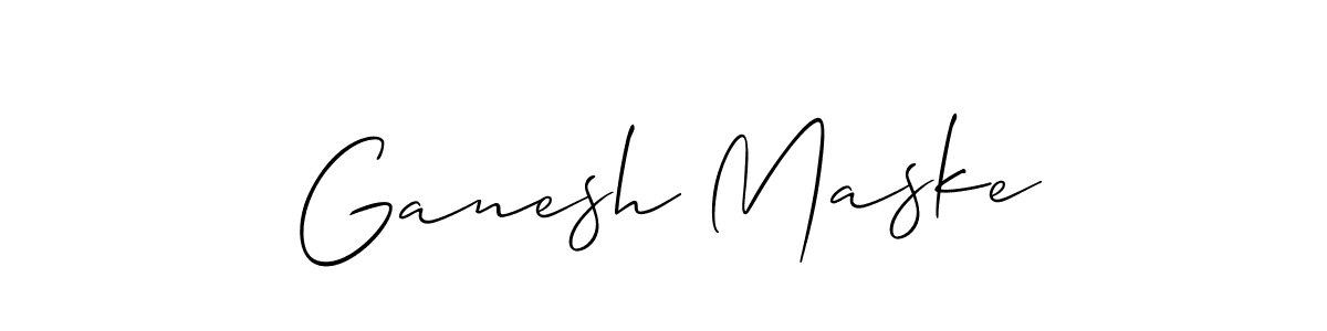 Design your own signature with our free online signature maker. With this signature software, you can create a handwritten (Allison_Script) signature for name Ganesh Maske. Ganesh Maske signature style 2 images and pictures png