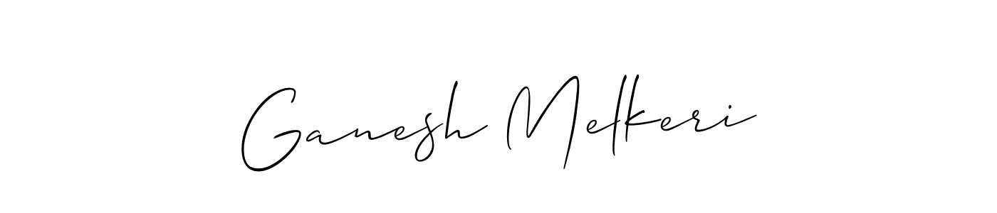 Use a signature maker to create a handwritten signature online. With this signature software, you can design (Allison_Script) your own signature for name Ganesh Melkeri. Ganesh Melkeri signature style 2 images and pictures png