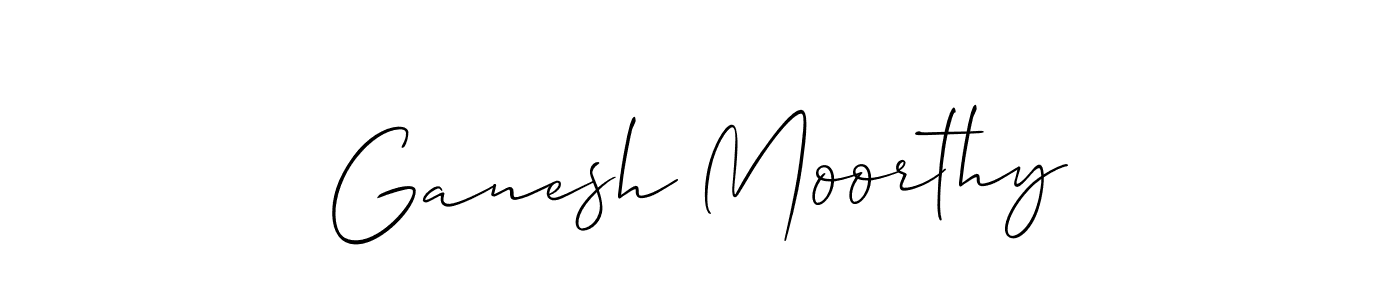 Also we have Ganesh Moorthy name is the best signature style. Create professional handwritten signature collection using Allison_Script autograph style. Ganesh Moorthy signature style 2 images and pictures png