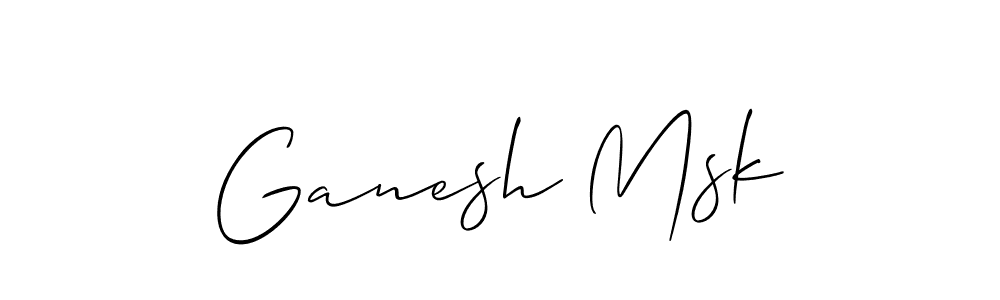 How to make Ganesh Msk name signature. Use Allison_Script style for creating short signs online. This is the latest handwritten sign. Ganesh Msk signature style 2 images and pictures png