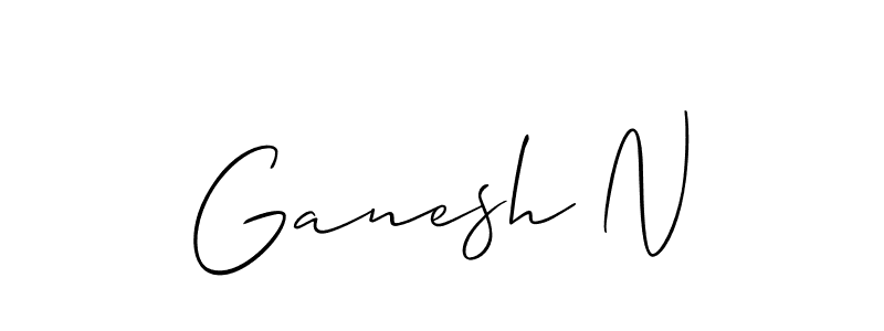 How to make Ganesh N signature? Allison_Script is a professional autograph style. Create handwritten signature for Ganesh N name. Ganesh N signature style 2 images and pictures png