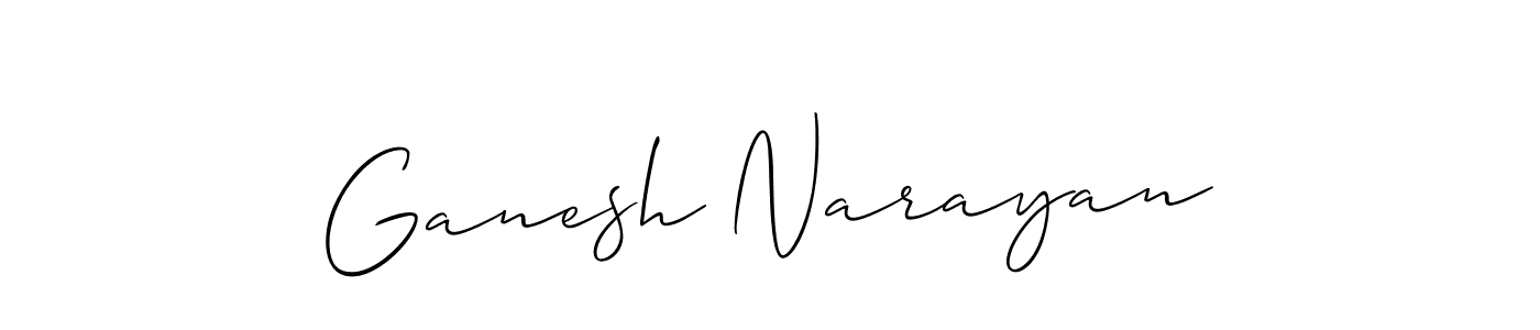 Once you've used our free online signature maker to create your best signature Allison_Script style, it's time to enjoy all of the benefits that Ganesh Narayan name signing documents. Ganesh Narayan signature style 2 images and pictures png