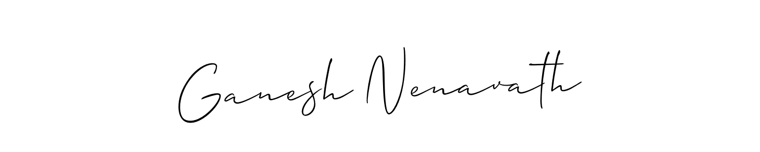 Use a signature maker to create a handwritten signature online. With this signature software, you can design (Allison_Script) your own signature for name Ganesh Nenavath. Ganesh Nenavath signature style 2 images and pictures png