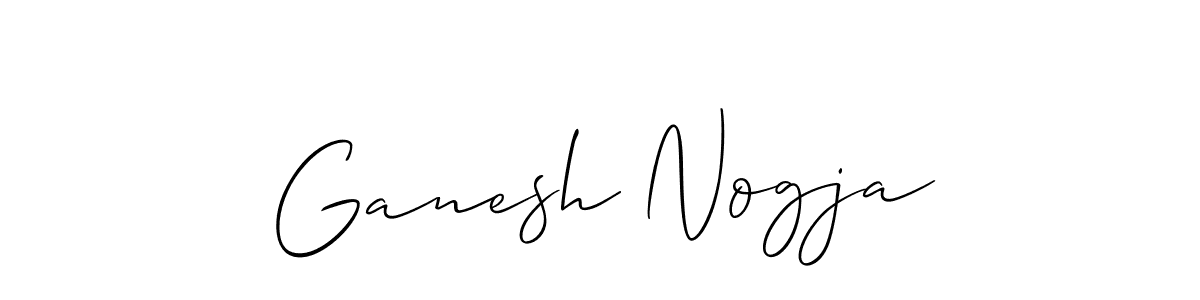 Create a beautiful signature design for name Ganesh Nogja. With this signature (Allison_Script) fonts, you can make a handwritten signature for free. Ganesh Nogja signature style 2 images and pictures png