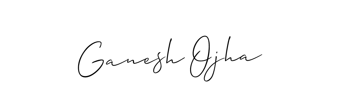 Use a signature maker to create a handwritten signature online. With this signature software, you can design (Allison_Script) your own signature for name Ganesh Ojha. Ganesh Ojha signature style 2 images and pictures png