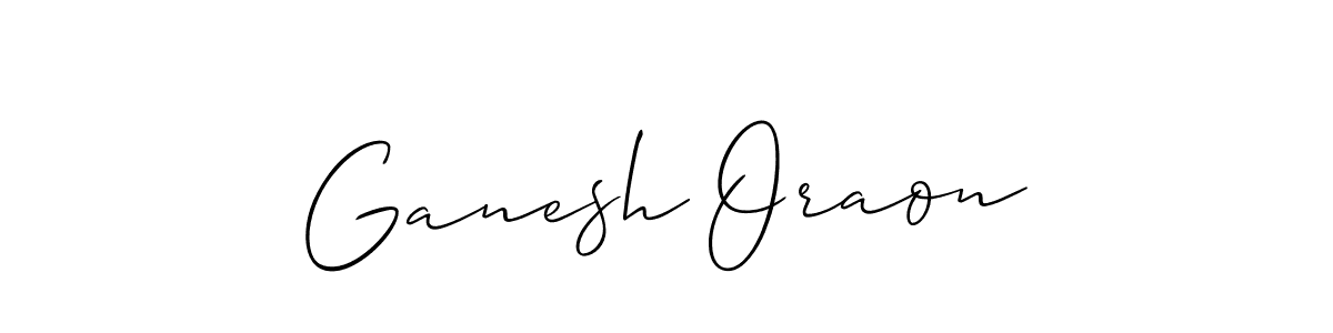 Also we have Ganesh Oraon name is the best signature style. Create professional handwritten signature collection using Allison_Script autograph style. Ganesh Oraon signature style 2 images and pictures png