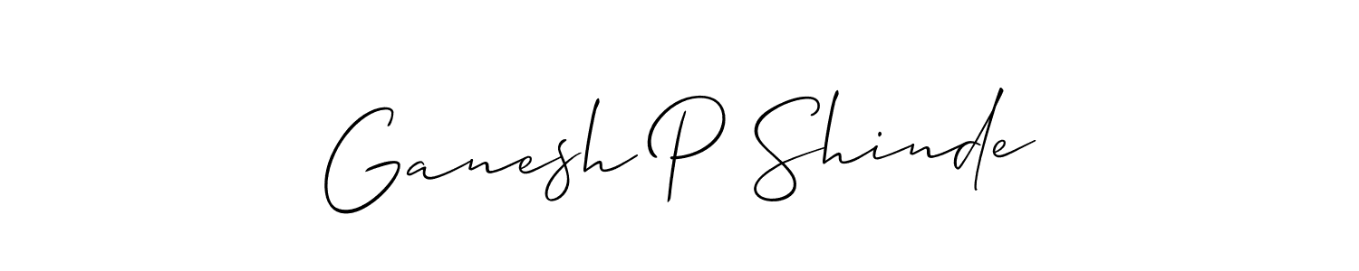 Also we have Ganesh P Shinde name is the best signature style. Create professional handwritten signature collection using Allison_Script autograph style. Ganesh P Shinde signature style 2 images and pictures png