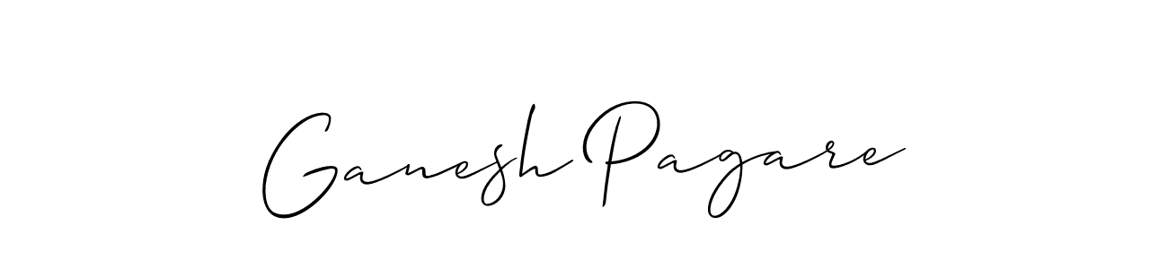 How to make Ganesh Pagare name signature. Use Allison_Script style for creating short signs online. This is the latest handwritten sign. Ganesh Pagare signature style 2 images and pictures png