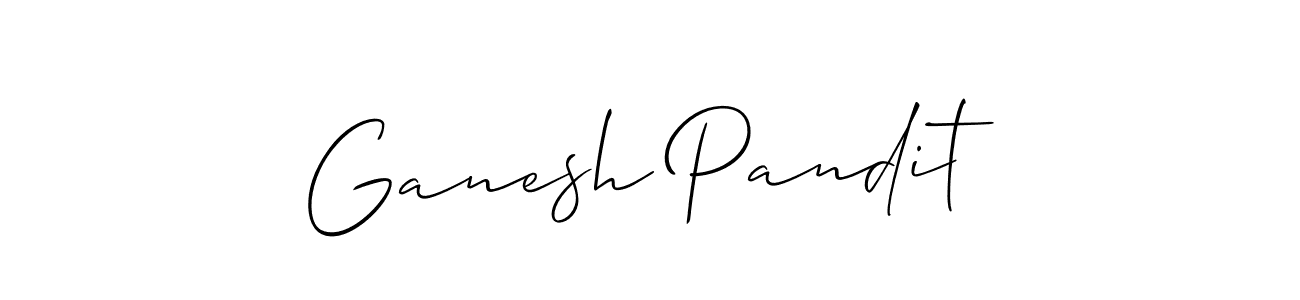 Similarly Allison_Script is the best handwritten signature design. Signature creator online .You can use it as an online autograph creator for name Ganesh Pandit. Ganesh Pandit signature style 2 images and pictures png