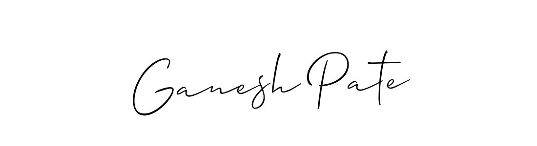 Ganesh Pate stylish signature style. Best Handwritten Sign (Allison_Script) for my name. Handwritten Signature Collection Ideas for my name Ganesh Pate. Ganesh Pate signature style 2 images and pictures png