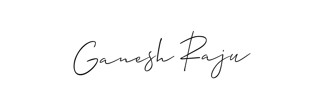 Allison_Script is a professional signature style that is perfect for those who want to add a touch of class to their signature. It is also a great choice for those who want to make their signature more unique. Get Ganesh Raju name to fancy signature for free. Ganesh Raju signature style 2 images and pictures png