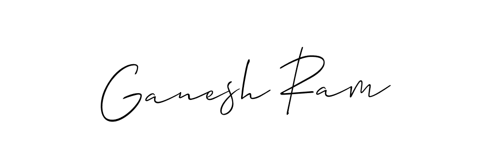 Make a beautiful signature design for name Ganesh Ram. With this signature (Allison_Script) style, you can create a handwritten signature for free. Ganesh Ram signature style 2 images and pictures png