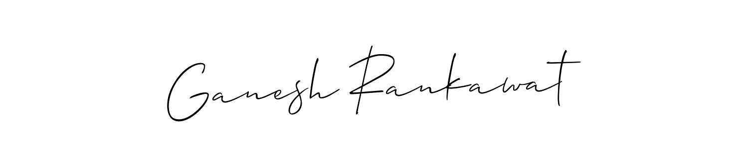 You should practise on your own different ways (Allison_Script) to write your name (Ganesh Rankawat) in signature. don't let someone else do it for you. Ganesh Rankawat signature style 2 images and pictures png