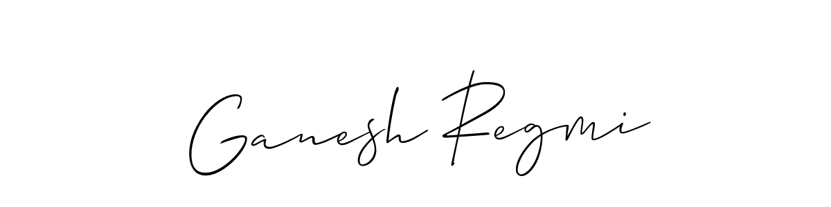 How to make Ganesh Regmi signature? Allison_Script is a professional autograph style. Create handwritten signature for Ganesh Regmi name. Ganesh Regmi signature style 2 images and pictures png