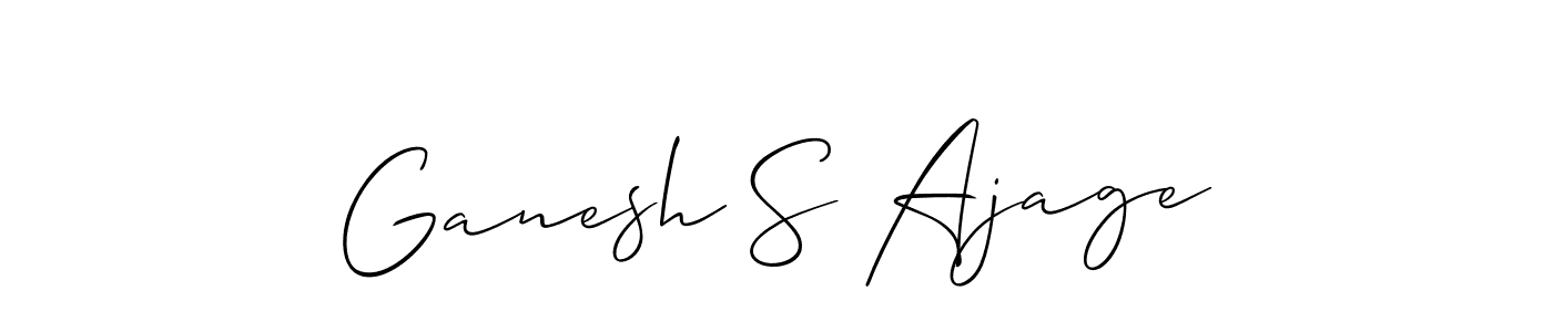 How to Draw Ganesh S Ajage signature style? Allison_Script is a latest design signature styles for name Ganesh S Ajage. Ganesh S Ajage signature style 2 images and pictures png