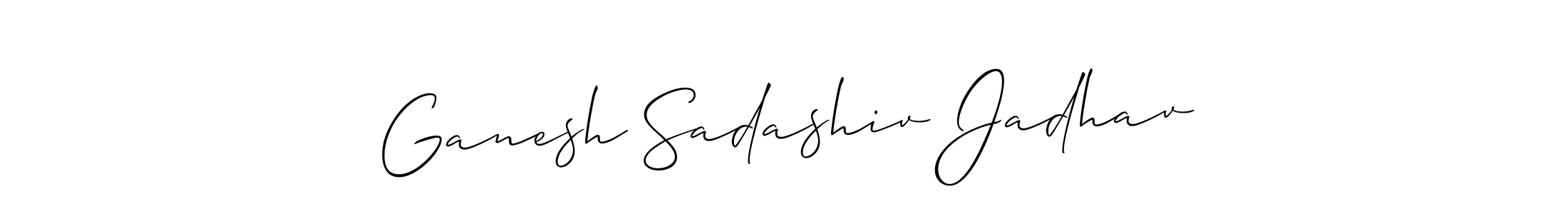 You should practise on your own different ways (Allison_Script) to write your name (Ganesh Sadashiv Jadhav) in signature. don't let someone else do it for you. Ganesh Sadashiv Jadhav signature style 2 images and pictures png