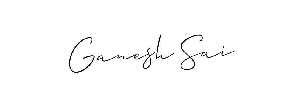 How to make Ganesh Sai signature? Allison_Script is a professional autograph style. Create handwritten signature for Ganesh Sai name. Ganesh Sai signature style 2 images and pictures png