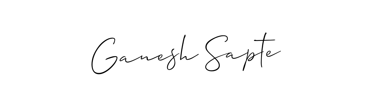 How to Draw Ganesh Sapte signature style? Allison_Script is a latest design signature styles for name Ganesh Sapte. Ganesh Sapte signature style 2 images and pictures png