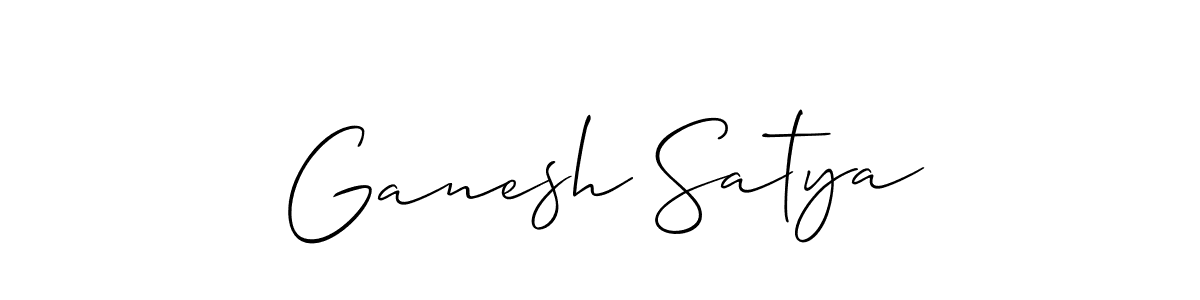Also we have Ganesh Satya name is the best signature style. Create professional handwritten signature collection using Allison_Script autograph style. Ganesh Satya signature style 2 images and pictures png