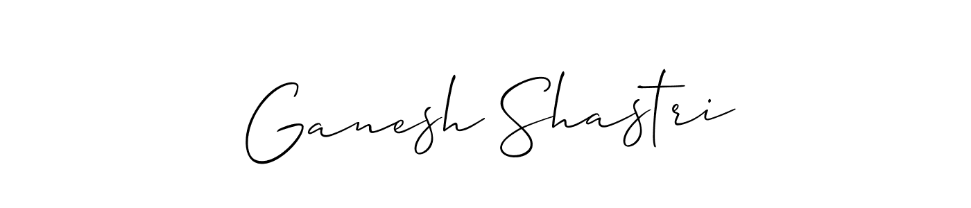 Allison_Script is a professional signature style that is perfect for those who want to add a touch of class to their signature. It is also a great choice for those who want to make their signature more unique. Get Ganesh Shastri name to fancy signature for free. Ganesh Shastri signature style 2 images and pictures png