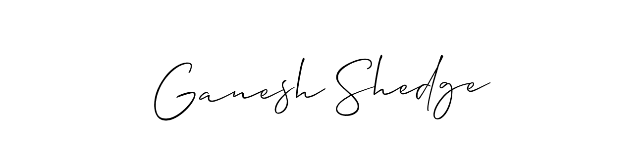 Once you've used our free online signature maker to create your best signature Allison_Script style, it's time to enjoy all of the benefits that Ganesh Shedge name signing documents. Ganesh Shedge signature style 2 images and pictures png