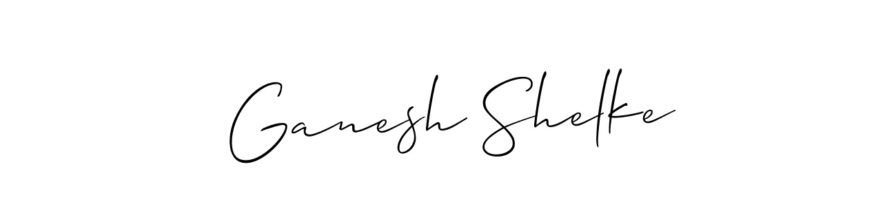 Use a signature maker to create a handwritten signature online. With this signature software, you can design (Allison_Script) your own signature for name Ganesh Shelke. Ganesh Shelke signature style 2 images and pictures png