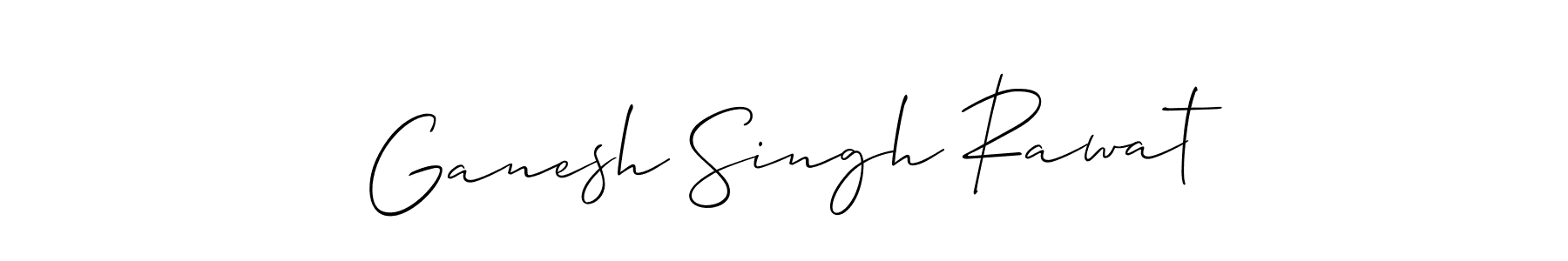 The best way (Allison_Script) to make a short signature is to pick only two or three words in your name. The name Ganesh Singh Rawat include a total of six letters. For converting this name. Ganesh Singh Rawat signature style 2 images and pictures png