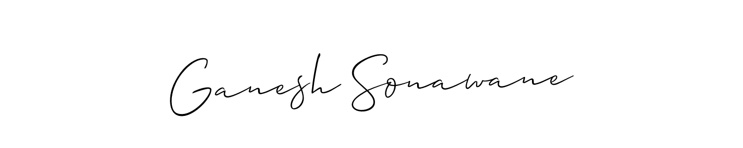 Ganesh Sonawane stylish signature style. Best Handwritten Sign (Allison_Script) for my name. Handwritten Signature Collection Ideas for my name Ganesh Sonawane. Ganesh Sonawane signature style 2 images and pictures png