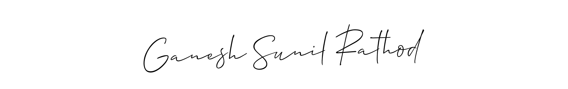 Also You can easily find your signature by using the search form. We will create Ganesh Sunil Rathod name handwritten signature images for you free of cost using Allison_Script sign style. Ganesh Sunil Rathod signature style 2 images and pictures png