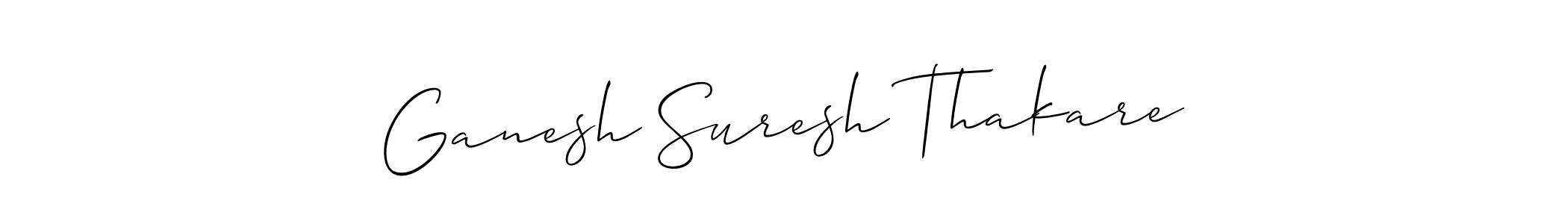 Make a beautiful signature design for name Ganesh Suresh Thakare. With this signature (Allison_Script) style, you can create a handwritten signature for free. Ganesh Suresh Thakare signature style 2 images and pictures png