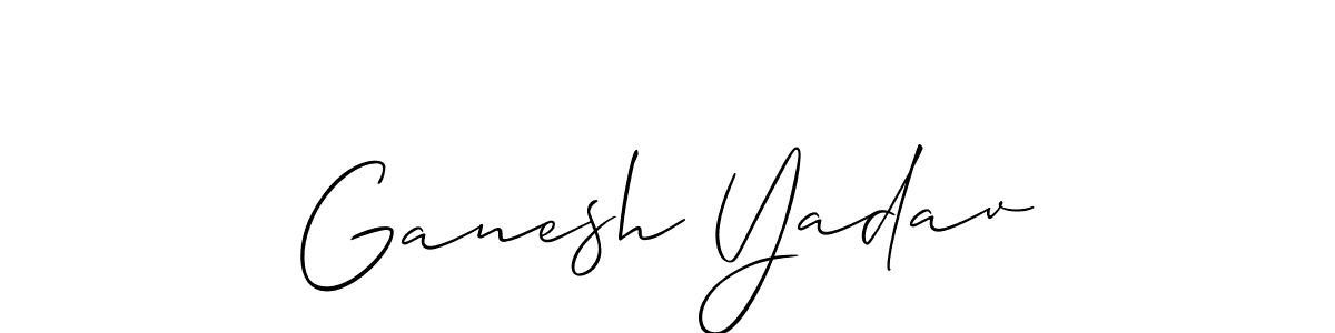 Create a beautiful signature design for name Ganesh Yadav. With this signature (Allison_Script) fonts, you can make a handwritten signature for free. Ganesh Yadav signature style 2 images and pictures png