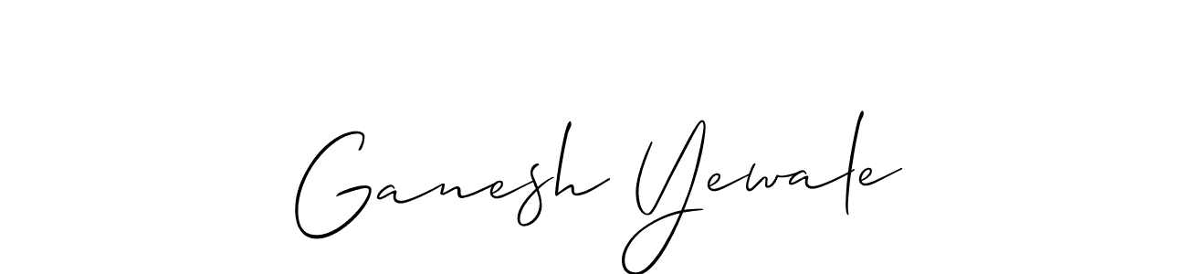 Design your own signature with our free online signature maker. With this signature software, you can create a handwritten (Allison_Script) signature for name Ganesh Yewale. Ganesh Yewale signature style 2 images and pictures png