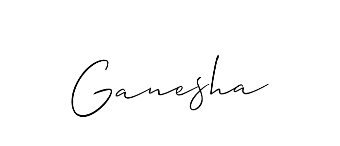 Design your own signature with our free online signature maker. With this signature software, you can create a handwritten (Allison_Script) signature for name Ganesha. Ganesha signature style 2 images and pictures png