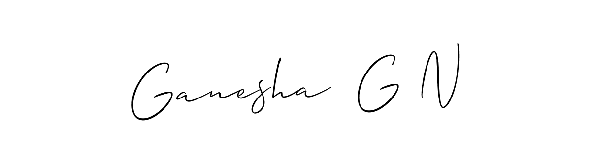 Best and Professional Signature Style for Ganesha  G N. Allison_Script Best Signature Style Collection. Ganesha  G N signature style 2 images and pictures png