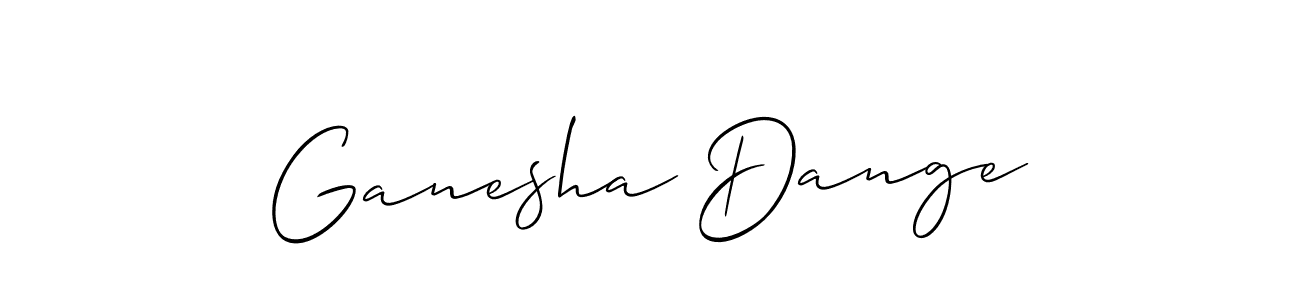 How to make Ganesha Dange name signature. Use Allison_Script style for creating short signs online. This is the latest handwritten sign. Ganesha Dange signature style 2 images and pictures png